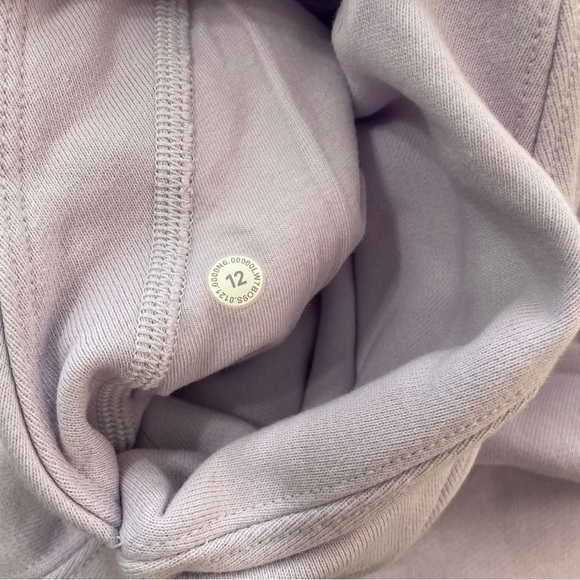 Lululemon All Yours High Rise Short 7” Cotton Terry Lavender Dew Size 12 - Picture 5 of 6